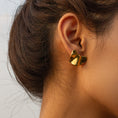 Load image into Gallery viewer, Golden stainless steel earrings
