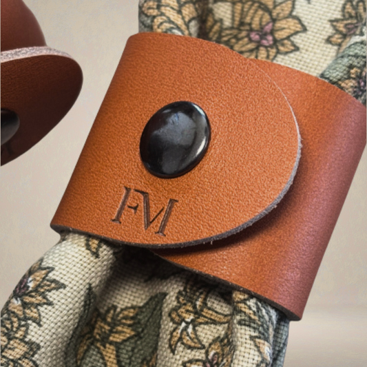 Handcrafted Leather – Set of 4 napkin rings