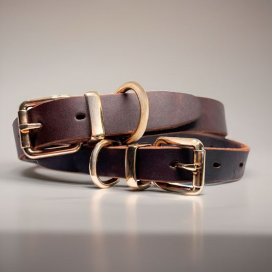„Friedrich“ – Echtleder-Halsband in Braun