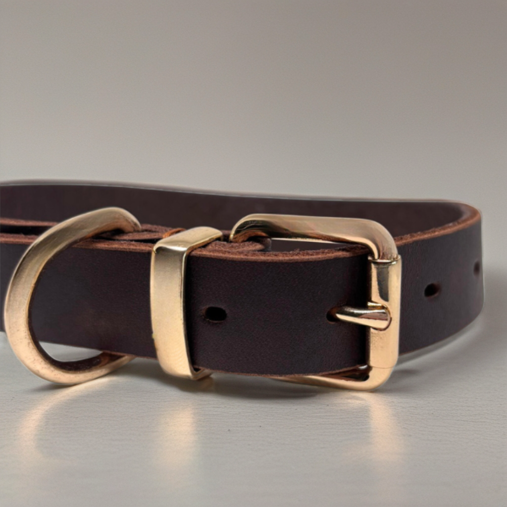 „Friedrich“ – Echtleder-Halsband in Braun