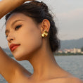 Load image into Gallery viewer, Golden stainless steel earrings
