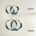 Load image into Gallery viewer, Indigo Circle Earrings - 925 Silver
